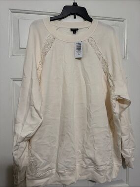 Torrid crewneck sweater whisper white